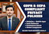 draft gdpr and ccpa compliant privacy policy for your website or app