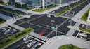 design 3d high way , road and urban planning visualization