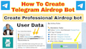 develop telegram bots, including airdrop bots, chatbots, and fully customized bo
