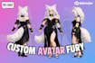 make a custom 3d vrchat furry avatar