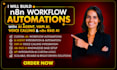 build n8n workflow automations with ai agent, vapi ai, voice calling, n8n rag ai