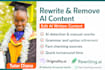 humanize ai content to pass plagiarism detection in 3 hours