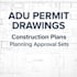 architectural drawings, adu construction plans and planning approval set