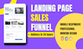 design modern responsive web landing page