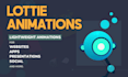 create professional lottie animation json for web or app