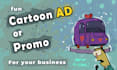 create a fun cartoon ad or promo for your business