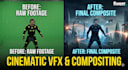 nuke compositing, green screen keying and vfx integration