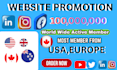 do website traffic promotion to real active audience