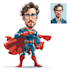 create superhero cartoon character for you
