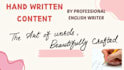 do neat and professional handwriting