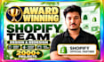 create branded shopify store design, website UI UX development for ecommerce