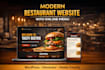 design modern restaurant website with online menu
