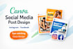 design attractive social media posts