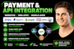 integrate stripe, paypal payment gateway and third party API for your website