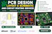 do pcb design pcb layout and circuit schematic and routing services
