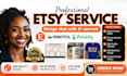 design etsy digital products, setup etsy shop, etsy seo, etsy print on demand