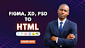 convert figma to html, xd or PSD designs into a responsive tailwind website