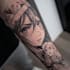 tattoo illustration anime style in lines