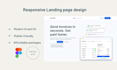 design a responsive landing page in figma