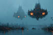 esign spaceship, sci fi illustration and sci fi art