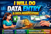 data entry and data modification