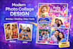 create modern photo collage and creative frame design