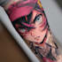 tattoo illustration anime style in lines