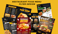 do restaurant food menu flyer poster brochure design