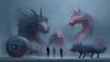 draw concept art for characters, dragons and monsters
