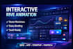 create interactive rive character and game UI animation