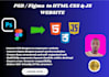convert PSD or figma to responsive HTML CSS and js website