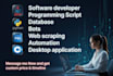 do sql python java cpp web database bot programming script project developer