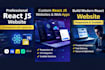 build a modern react js website with typescript and responsive design