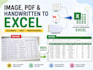 convert image to excel, PDF to excel, and microsoft excel data entry