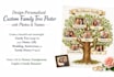design personalized family tree with photos and names, custom genealogy chart