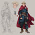 create scifi, fantasy, superhero character design