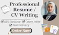 design a professional resume , CV