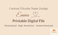 create printable tricotin name templates for handmade lovers