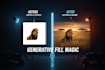 enlarge and extend your image background using ai generative fill