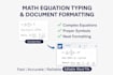 convert handwritten and PDF math equations into ms word equation format