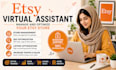 manage and optimize your etsy store as a dedicated virtual assistant