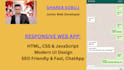 build a responsive web application using HTML CSS javascript