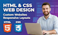 design clean and responsive web pages using HTML and CSS