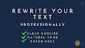 rewrite and improve your english text professionally