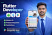develop modern flutter app with firebase, api integration