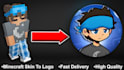 design a professional minecraft logo or pfp from your skin