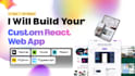 build you custom react web app or ai website design as full stack developer