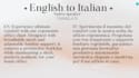 manually translate english to italian as a native speaker