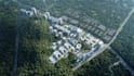 3d sketchup model landscape site plan, smart city,master plan,tech campus render