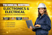 write technical electronics and electrical engineering articles and blogs